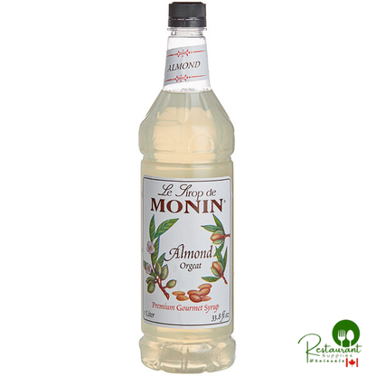 Monin Premium Almond (Orgeat) Flavoring Syrup 1 Liter - 4/Case