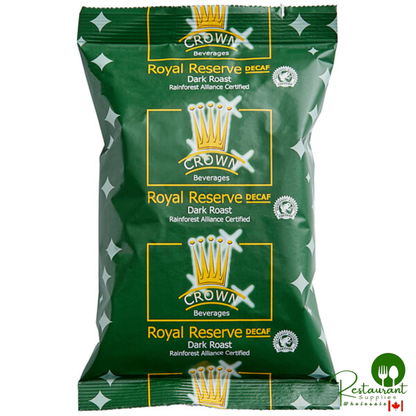 Crown Beverages Royal Reserve Sumatra Decaf Coffee Packet 2.75 oz. - 24/Case