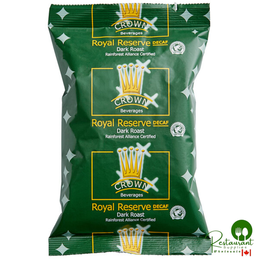 Crown Beverages Royal Reserve Sumatra Decaf Coffee Packet 2.75 oz. - 24/Case