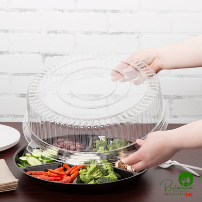 Fineline 9401-L Platter Pleasers 14" Clear Plastic Round Tray Dome Lid - 25/Case