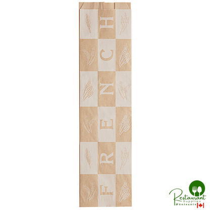 Bagcraft Packaging 300870 EcoCraft 5 1/4" x 3 1/4" x 20" French Printed Bread Bag - 1,000/Case