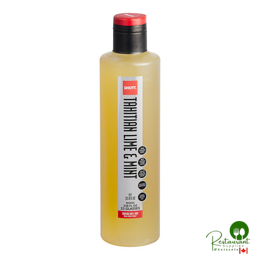 SHOTT Tahitian Lime and Mint Concentrated Flavoring Syrup 1 Liter - 6/Case