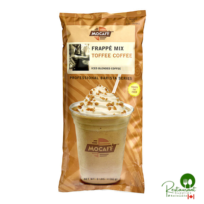 MOCAFE Toffee Coffee Frappe Mix Powder 3 lb. - 4/Case