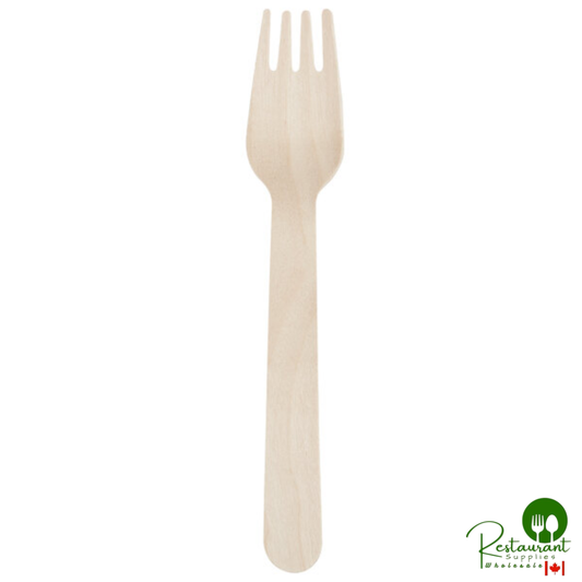 Eco-gecko Heavy Weight Disposable Wooden Fork - 6,000/Case