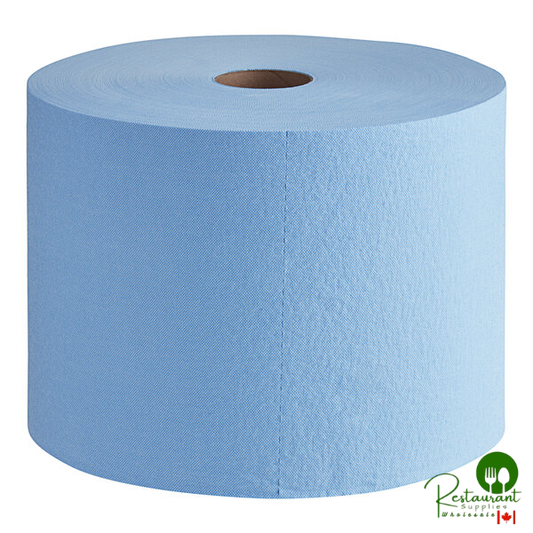 Tork Paper Wiper Plus 11" x 12" Blue Medium-Duty Wiper Giant Roll W1 - 800/Roll