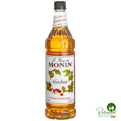 Monin Premium Hazelnut Flavoring Syrup 1 Liter - 4/Case