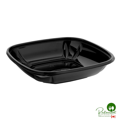 24 oz. Black PET Plastic Square Catering / Serving Bowl By Prime - 300/Case
