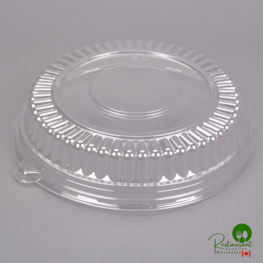 Fineline Platter Pleasers 9201-LL 12" Clear PET Plastic Round Low Dome Lid - 25/Case