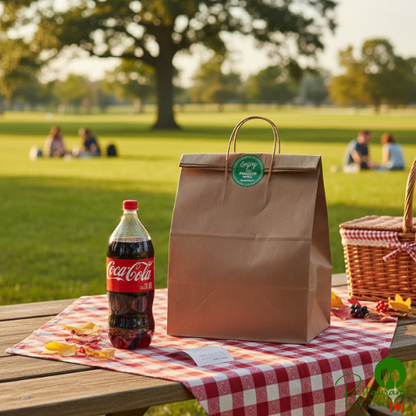 Duro Load & Fold 12" x 9" x 15 3/4" Brown Paper Shopping Bag with Handles - 200/Case