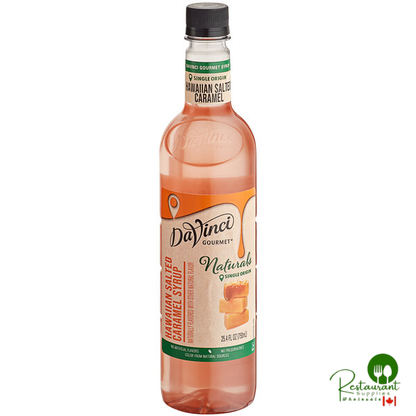 DaVinci Gourmet All-Natural Hawaiian Salted Caramel Flavoring Syrup 750 mL - 4/Case