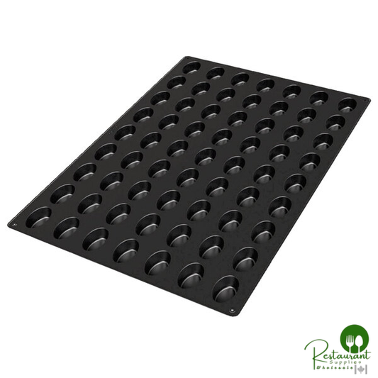Silikomart SQ056 63 Compartment Small Ovals Silicone Baking Mold - 2" x 1 3/16" x 5/8" Cavities