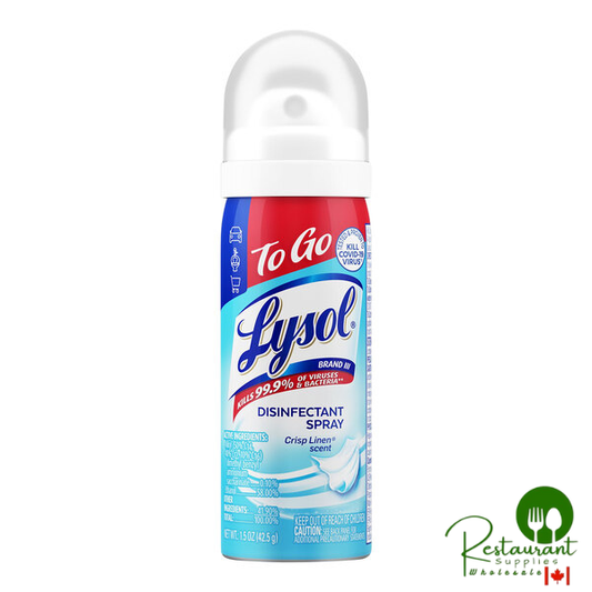 Lysol RAC99923CT 1.5 oz. Crisp Linen Scent Disinfectant Spray - 12/Case