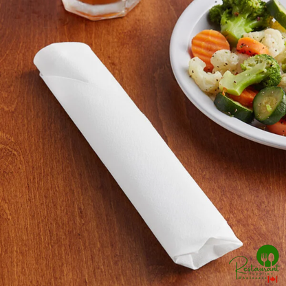 Morcon 400VN Valay 15 3/4" Square Linen-Feel White Flat-Packed Dinner Napkin - 1,000/Case