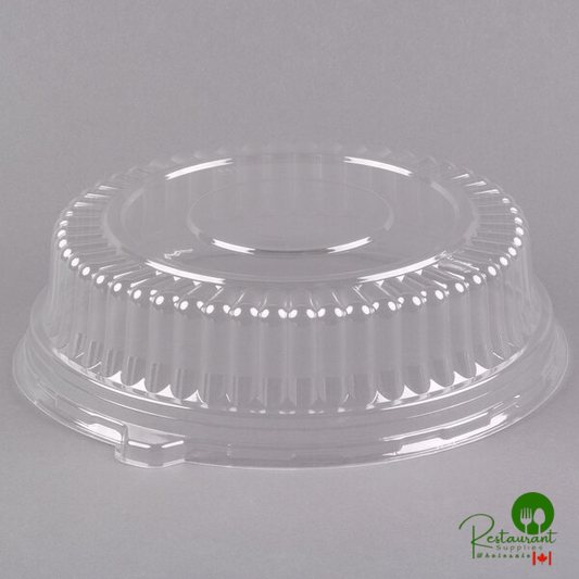 Fineline Platter Pleasers 9201-L 12" Clear PET Plastic Round High Dome Lid - 25/Case