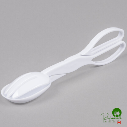 Fineline 3304-BK Platter Pleasers 11 1/2" Black Plastic Salad Tongs - 48/Case