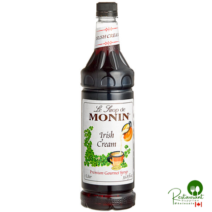 Monin Premium Irish Cream Flavoring Syrup 1 Liter - 4/Case