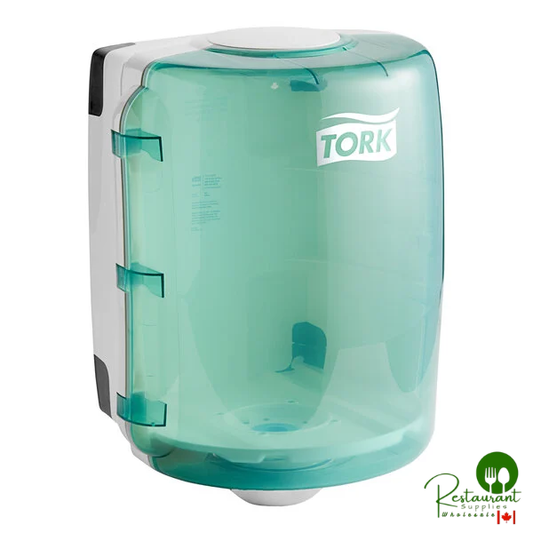 Tork Performance 653020 Blue / White Maxi Center Pull Wiper Dispenser W2