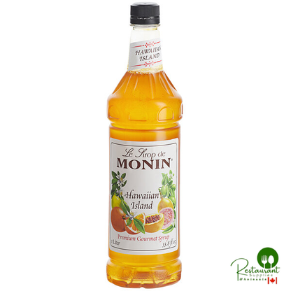 Monin Premium Hawaiian Island Flavoring / Fruit Syrup 1 Liter - 4/Case
