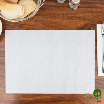 10" x 14" White Embossed Dubonnet Placemat - 1,000/Case