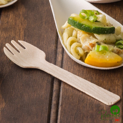 Eco-gecko Heavy Weight Disposable Wooden Taster Fork - 10,000/Case
