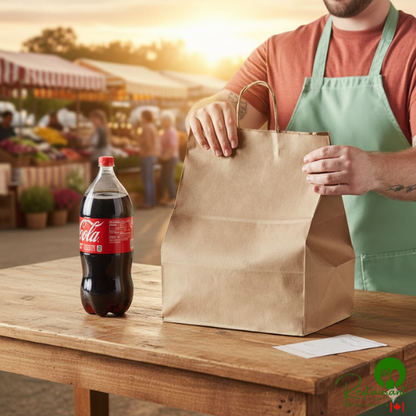 Duro Load & Seal 12" x 9" x 15 3/4" Brown Paper Shopping Bag with Handles - 200/Case