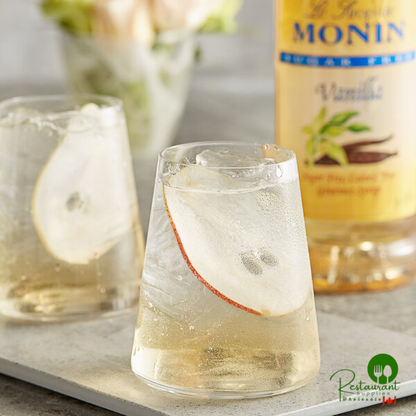 Monin Sugar-Free Vanilla Flavoring Syrup 1 Liter - 4/Case