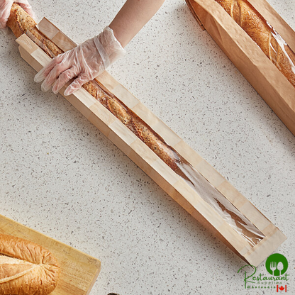 Bagcraft Packaging 300894 EcoCraft 4 1/2" x 2 1/2" x 28" Dubl-Panel® Artisan Bread Bag - 500/Case