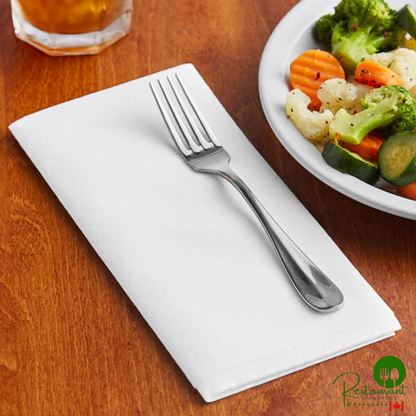 Morcon 417VN Valay 17" x 17" Linen-Feel White 1/8 Fold Dinner Napkin - 300/Case