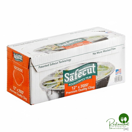 Safecut 12" x 2000' Premium Foodservice Film with Slide Cutter By Prime