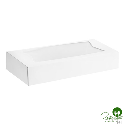 Southern Champion 12 1/2" x 5 1/2" x 2 1/4" White Automatic Window Cookie / Bakery Box - 200/Case