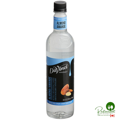 DaVinci Gourmet Sugar-Free Almond Flavoring Syrup 750 mL - 4/Case