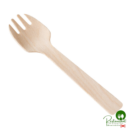 Eco-gecko Heavy Weight Disposable Wooden Taster Fork - 10,000/Case