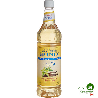 Monin Sugar-Free Vanilla Flavoring Syrup 1 Liter - 4/Case