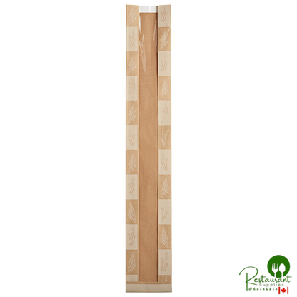 Bagcraft Packaging 300894 EcoCraft 4 1/2" x 2 1/2" x 28" Dubl-Panel® Artisan Bread Bag - 500/Case