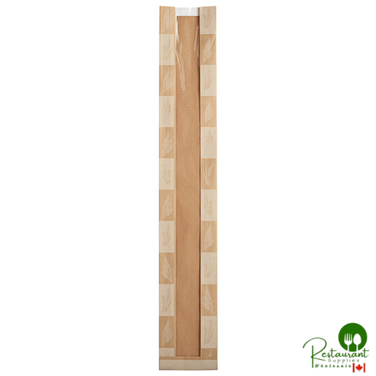 Bagcraft Packaging 300894 EcoCraft 4 1/2" x 2 1/2" x 28" Dubl-Panel® Artisan Bread Bag - 500/Case