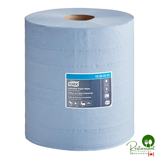 Tork Industrial Paper 11" x 15 3/4" Blue Heavy-Duty Wiper Center Pull Roll W2 - 750/Case