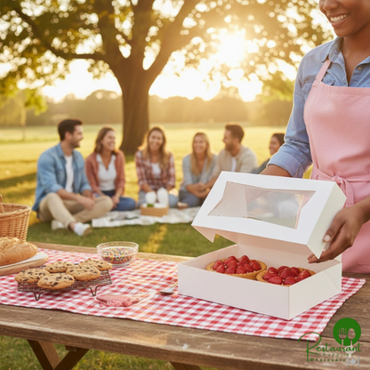 Southern Champion 12 1/2" x 5 1/2" x 2 1/4" White Automatic Window Cookie / Bakery Box - 200/Case