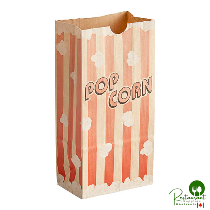 Bagcraft Packaging 300611 4 1/4" x 2 1/2" x 8 1/4" 46 oz. EcoCraft Popcorn Bag - 1,000/Case