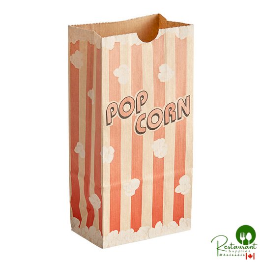 Bagcraft Packaging 300611 4 1/4" x 2 1/2" x 8 1/4" 46 oz. EcoCraft Popcorn Bag - 1,000/Case