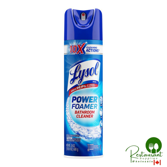 Lysol RAC02569CT 24 oz. Power Foamer Bathroom Cleaner Spray - 12/Case