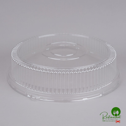 Sabert 5518 18" Clear Plastic Round High Dome Lid - 36/Case