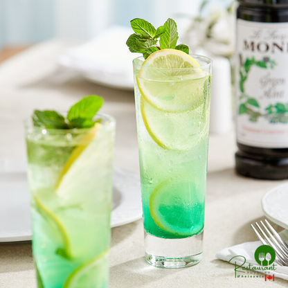 Monin Premium Green Mint Flavoring Syrup 1 Liter - 4/Case