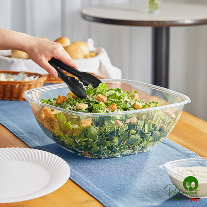 320 oz. Clear PET Plastic Square Catering / Serving Bowl By Prime - 25/Case
