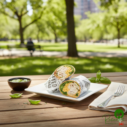 GET P-GT-1212-W 12" x 12" White Typography Deli Sandwich Wrap Paper - 1,000/Case