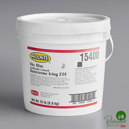Rich's Allen Sky Blue Buttrcreme Icing - 15 lb. Pail