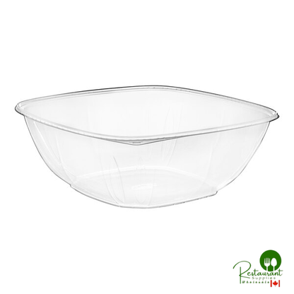 320 oz. Clear PET Plastic Square Catering / Serving Bowl By Prime - 25/Case