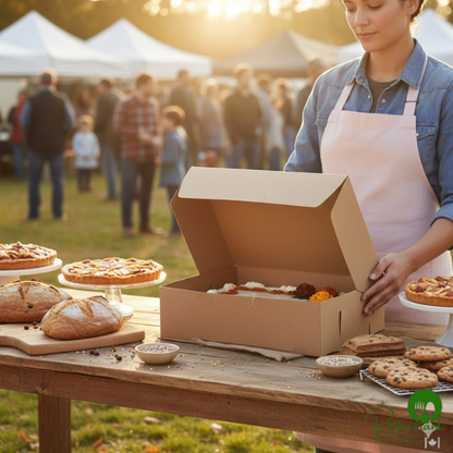 Southern Champion 14" x 10" x 4" Kraft Quarter Sheet Cake / Bakery Box - 100/Case