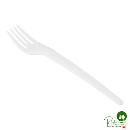 Eco-Products EP-S012 Plantware 6" White Compostable CPLA Plastic Fork - 1,000/Case