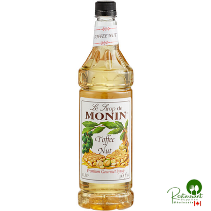 Monin Premium Toffee Nut Flavoring Syrup 1 Liter - 4/Case