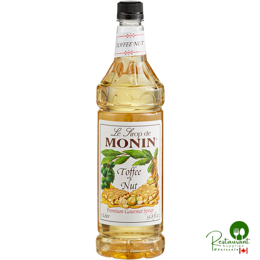 Monin Premium Toffee Nut Flavoring Syrup 1 Liter - 4/Case